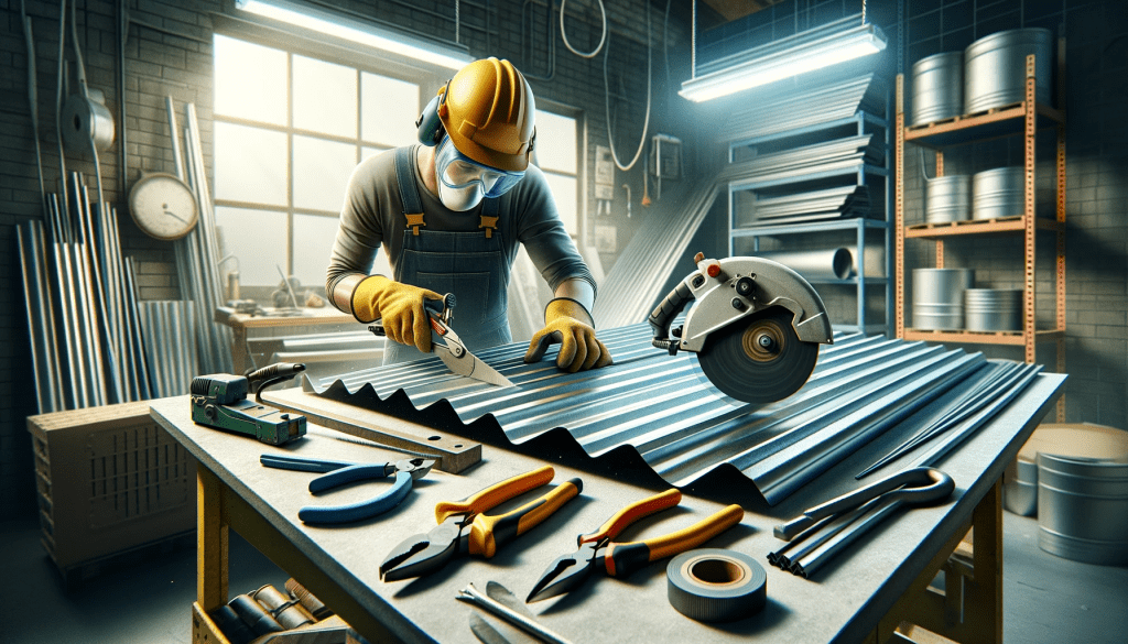 how to cut corrugated metal roofing